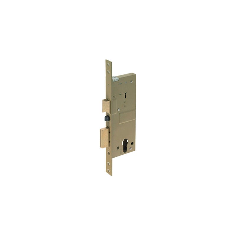 foto del prodotto serratura legno infilare elettrica 58100 yale b.q ott. satinato f.mm 22 f.sagom m2 scr e.mm 40