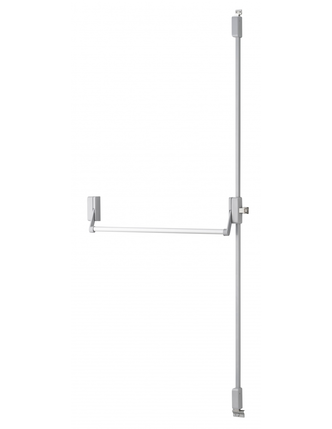 foto del prodotto serratura maniglione antipanico d-cross per porta d'ingresso 1150mm max, 2/3 punti sopra e sotto, reversibile, grigio - thirard