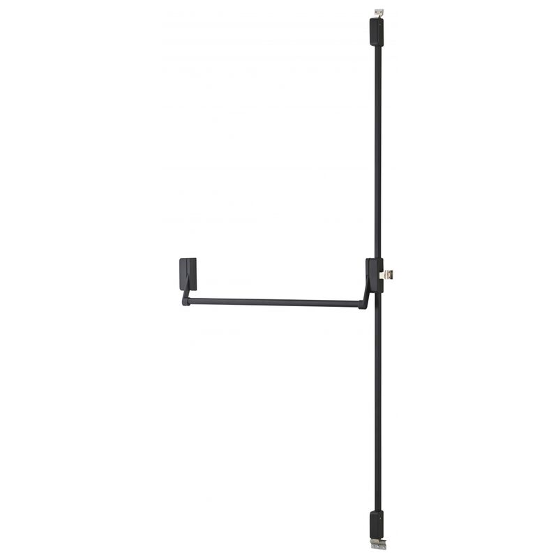 foto del prodotto serratura maniglione antipanico d cross per porta d ingresso 1150mm max, 2 3 punti sopra e sotto, reversibile, nero thirard
