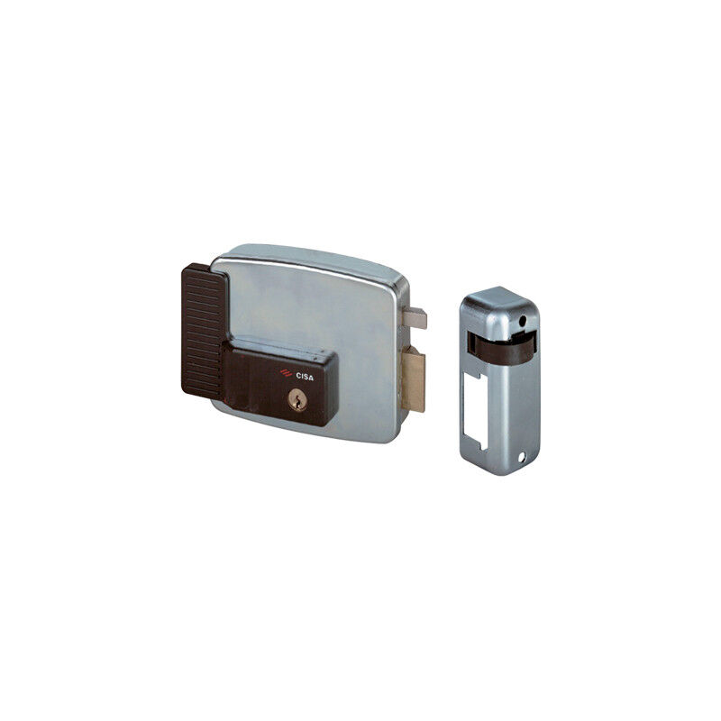 foto del prodotto serratura metallo applicare elettr 11921 int cisa zincata c.tondo fisso scr e.mm 60 dx