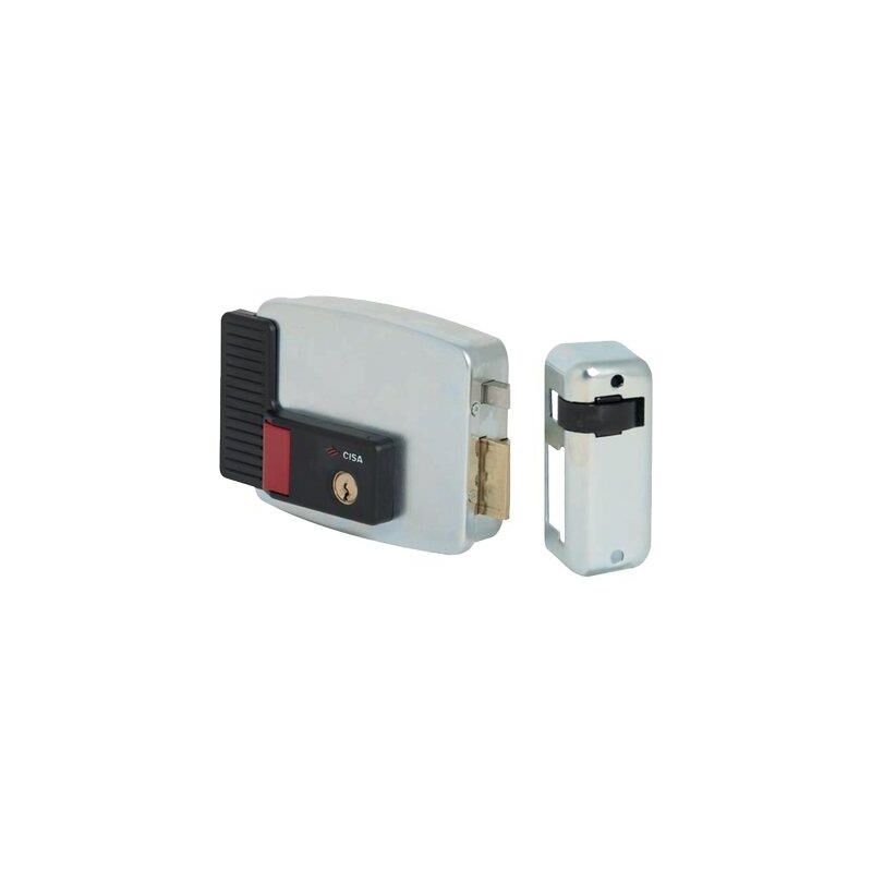 foto del prodotto serratura metallo applicare elettr 11931 int cisa zincata c.tondo fisso scr e.mm 80 dx