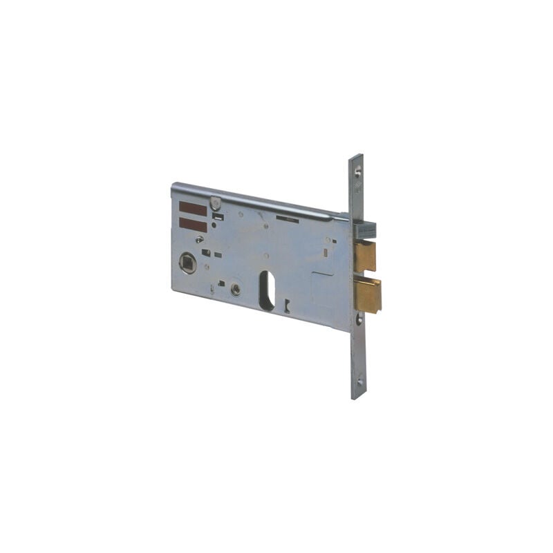 foto del prodotto serratura metallo infilare elettrica 14460 cisa b.q zinc f.mm 16 f.ovale scr m2 mf h.mm 77 e.mm 80