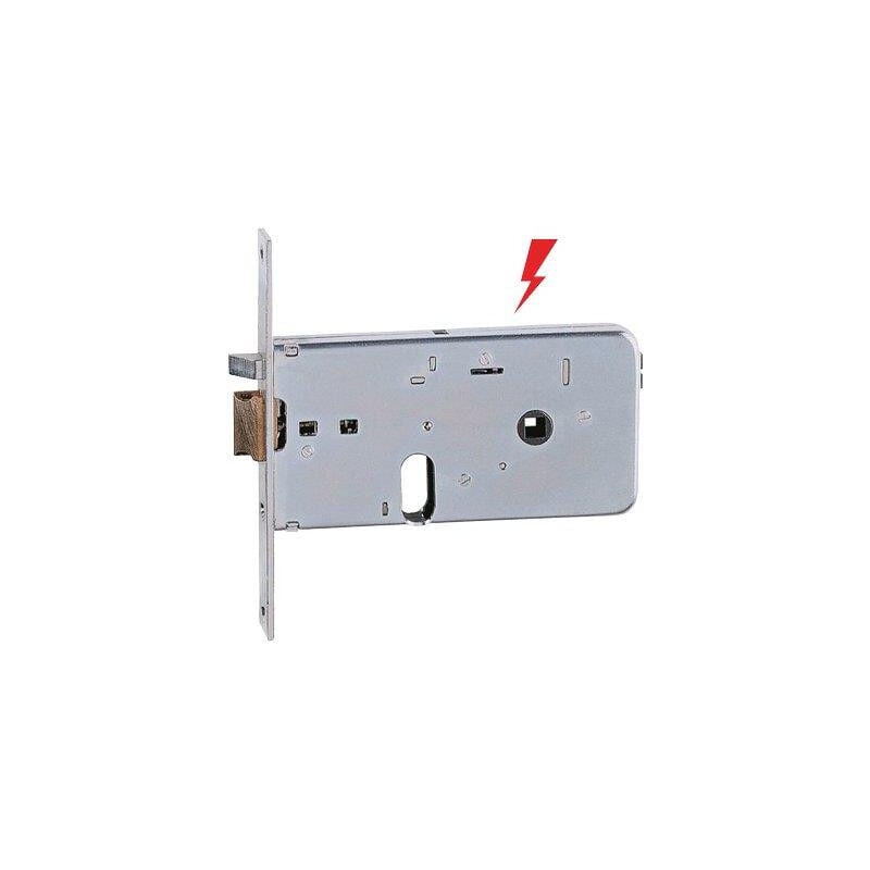foto del prodotto serratura metallo infilare elettrica 551 iseo b.q zinc f.mm 16 f.ovale scr h.mm 76 e.mm 60