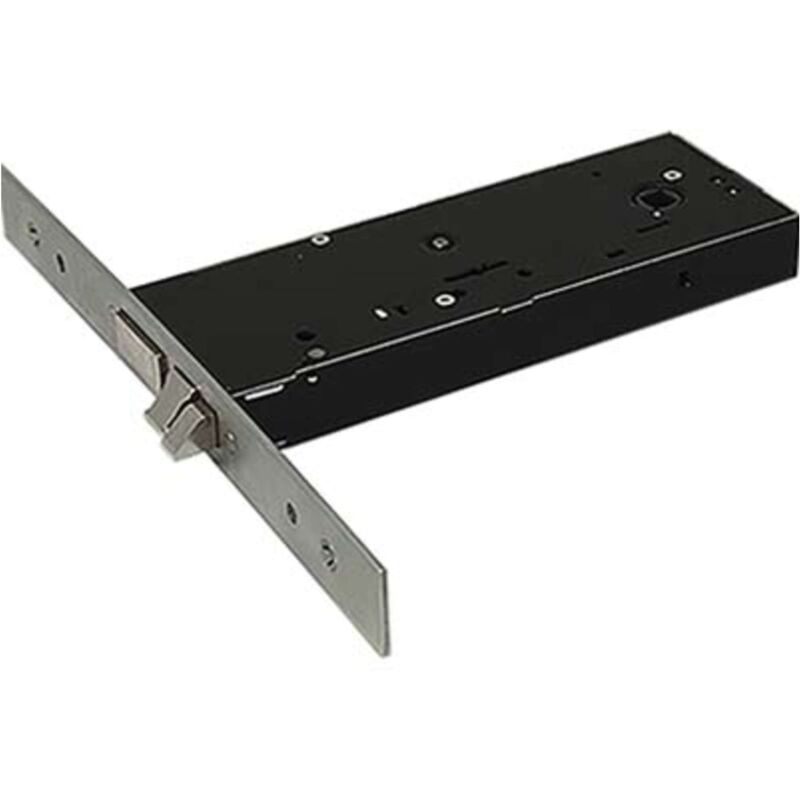 foto del prodotto serratura metallo infilare elettrica 5948 omec b.q inox f.mm 25 dm m4 scr h.mm 64 e.mm 90 1 pezzo