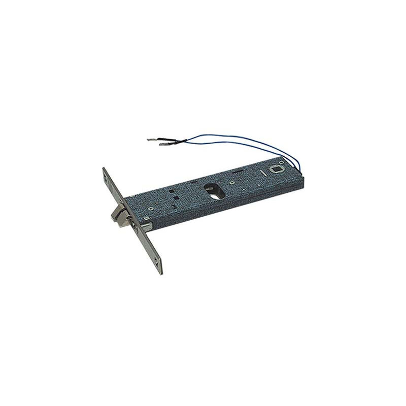 foto del prodotto serratura metallo infilare elettrica 899 omec b.q nich f.mm 16 f.ovale scr h.mm 44 e.mm 80