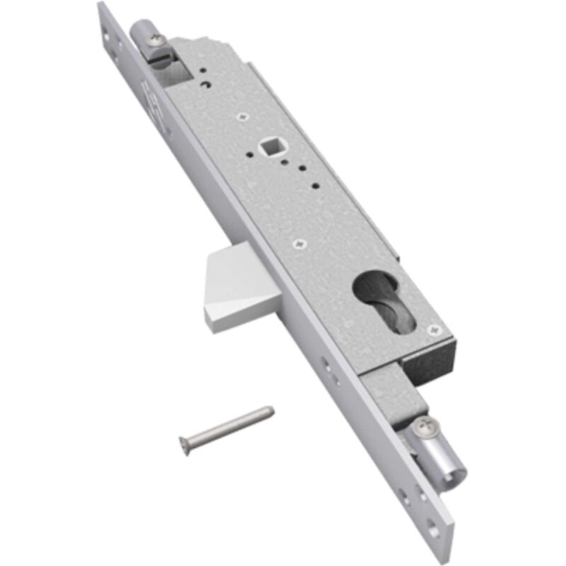 foto del prodotto serratura montante infilare 2153 securemme b.q inox f.mm 22 f.sagom m1 tripl scr q8 e.mm 25