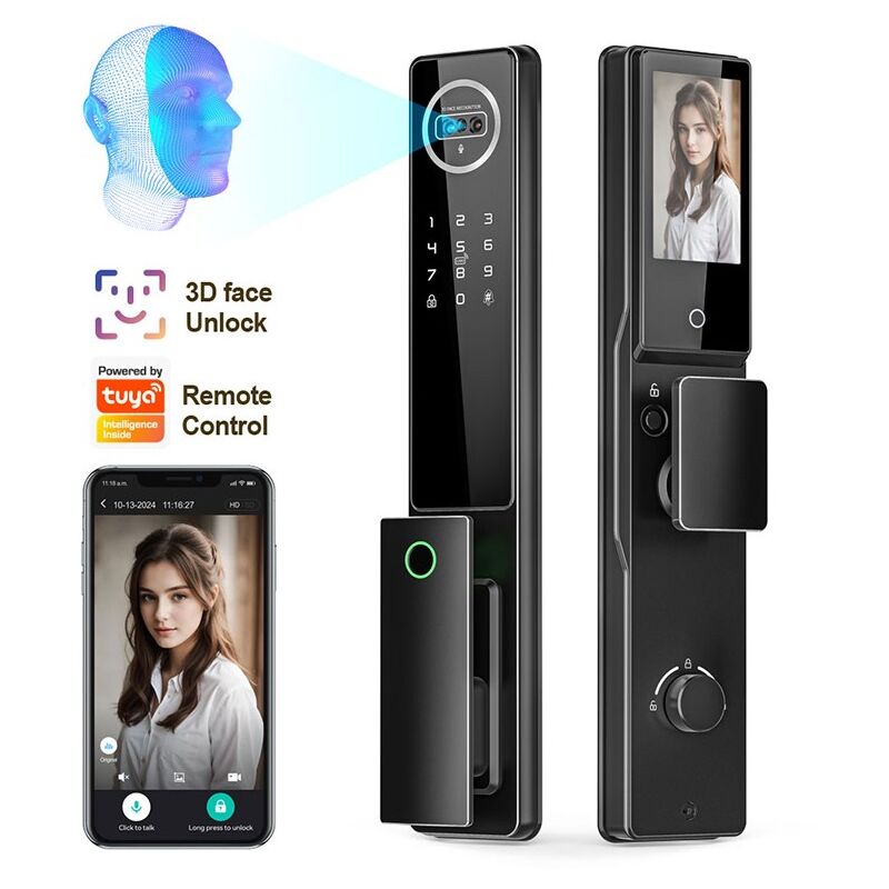 foto del prodotto serratura multifunzione smart wifi con citofono e 3d face id tuya