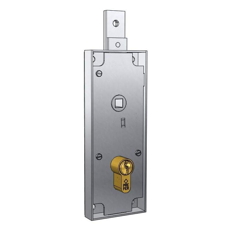 foto del prodotto serratura per basculante garage cilindro a profilo europeo interasse 60 mm