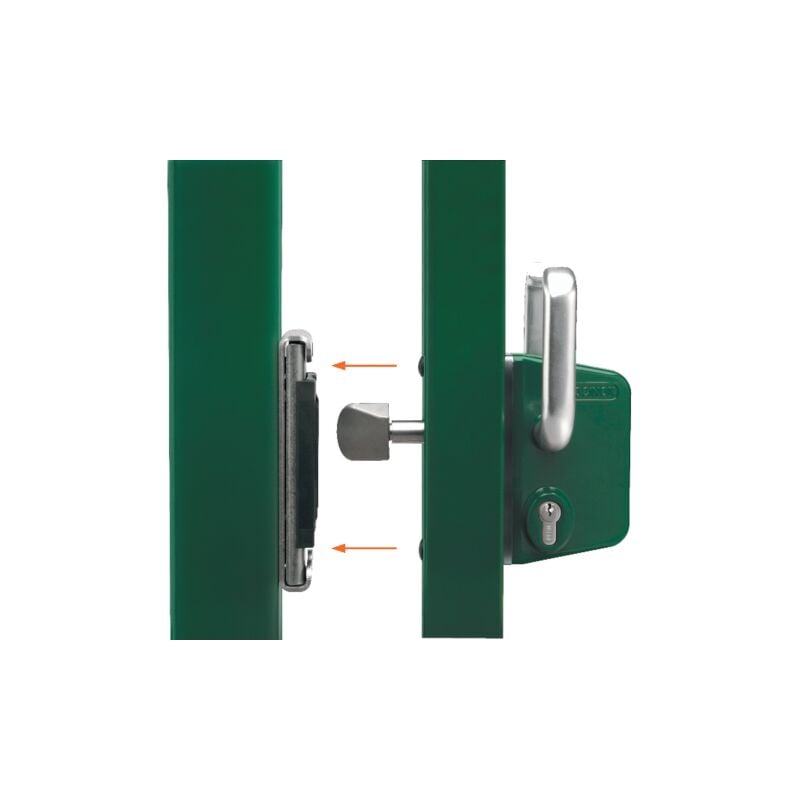 foto del prodotto serratura per cancello scorrevole in acciaio inox locinox profilo 40 lskz4040 u2l