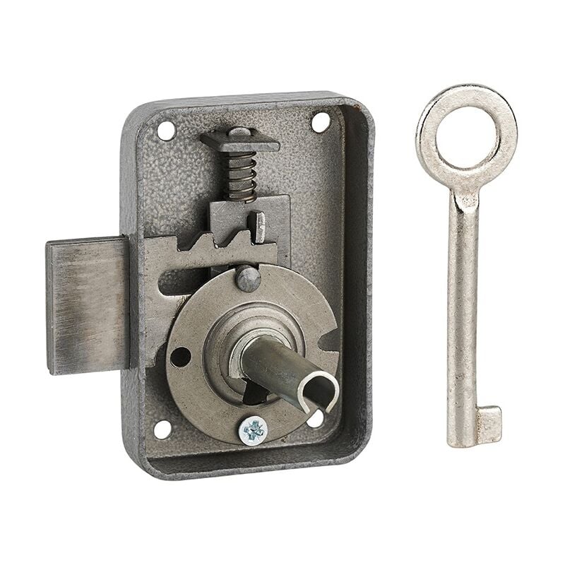 foto del prodotto serratura per mobile, mobilio, destra, asse 25mm, 50x70mm, grigio, 1 chiave - thirard