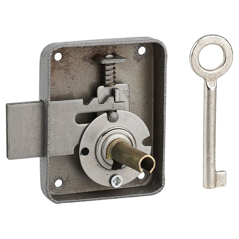 foto del prodotto serratura per mobile, mobilio, destra, asse 35mm, 60x70mm, grigio, 1 chiave - thirard