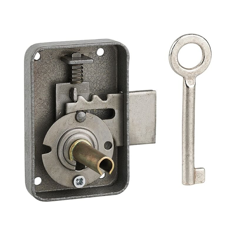 foto del prodotto serratura per mobile, mobilio, sinistra, asse 25mm, 50x70mm, grigio, 1 chiave thirard