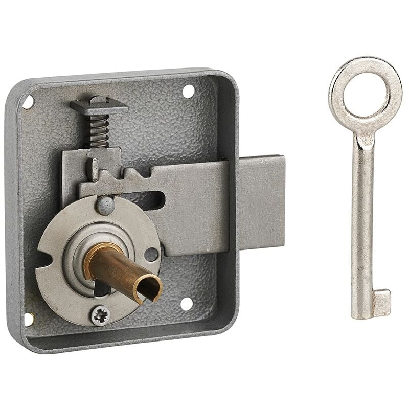 foto del prodotto serratura per mobile, mobilio, sinistra, asse 40mm, 65x70mm, grigio, 1 chiave - thirard