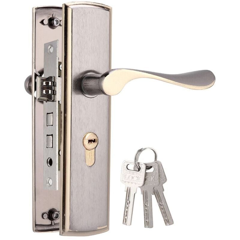 foto del prodotto serratura per porta, maniglie per porte in alluminio, serrature per porte interne, sicurezza domestica per camera da letto, soggiorno, cucina, ecc.