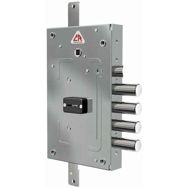 foto del prodotto serratura porta blindata con applicazione planare con triplice chiusura scrocco 4 catenacci 3 chiavi senza ferrogliera entrata 68 mm ambidestra