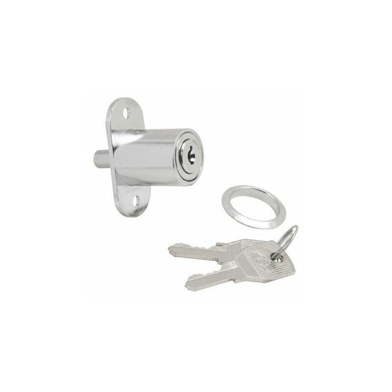 foto del prodotto serratura porta scorrevole con pulsante 347 27 mm. cromato