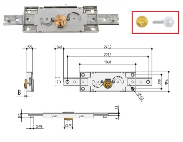 foto del prodotto serratura prefer a211 centrale per serrande avv.