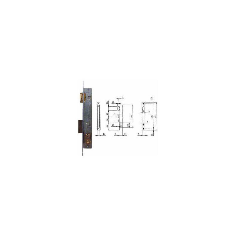 foto del prodotto serratura profilo rullo mm.20 senza cilindro