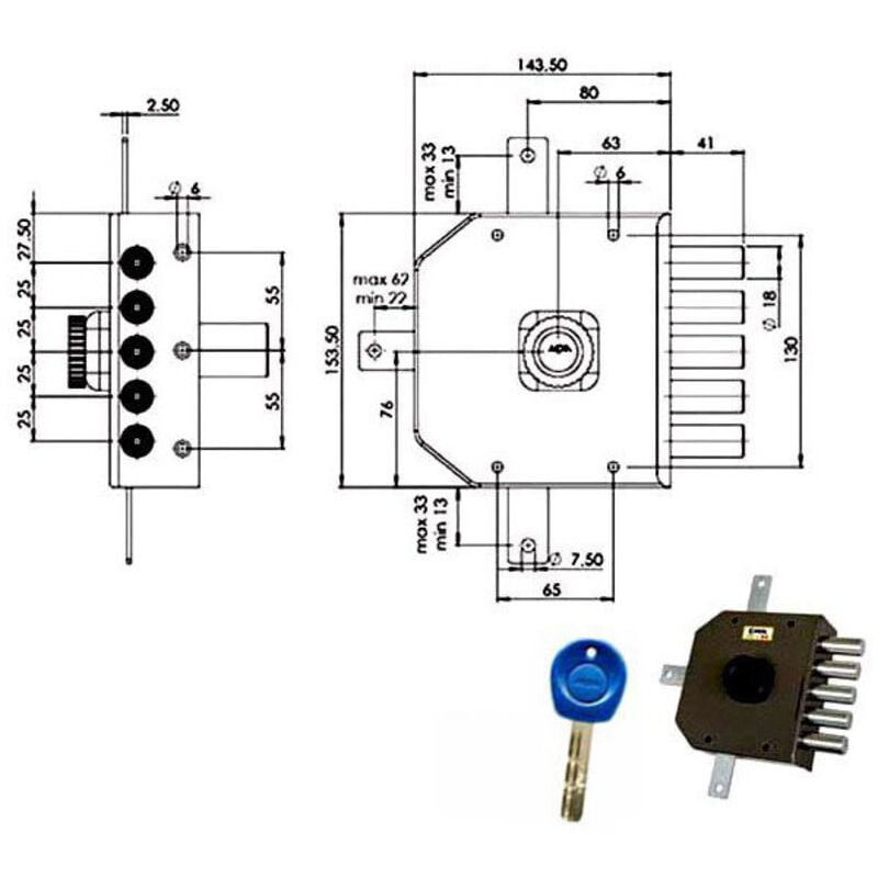 foto del prodotto serratura sic.quintupl.sx pompa jm425 moia