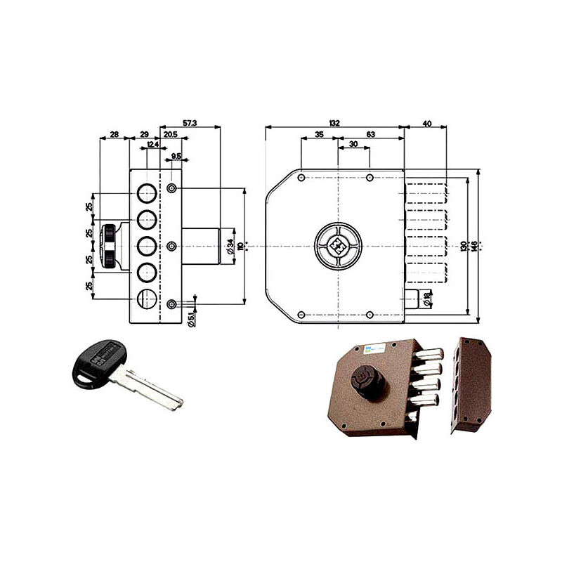 foto del prodotto serratura sic.semplice dx pompa 30611 mottura
