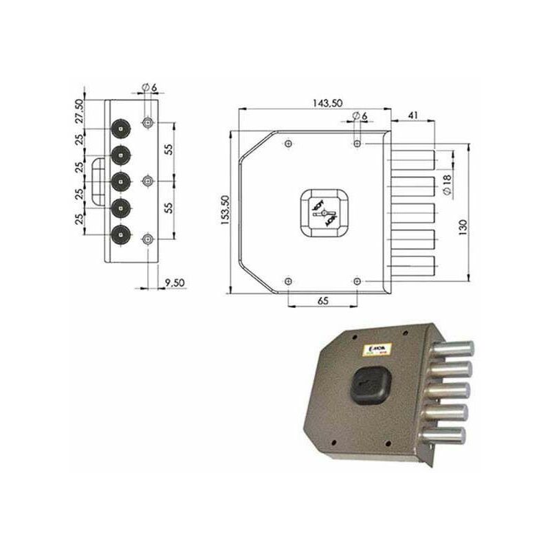 foto del prodotto serratura sic.semplice sx dm g411 moia