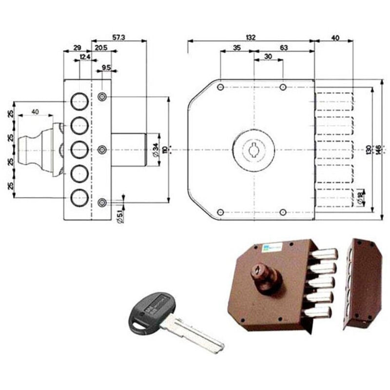 foto del prodotto serratura sic.semplice sx pompa 30602 mottura