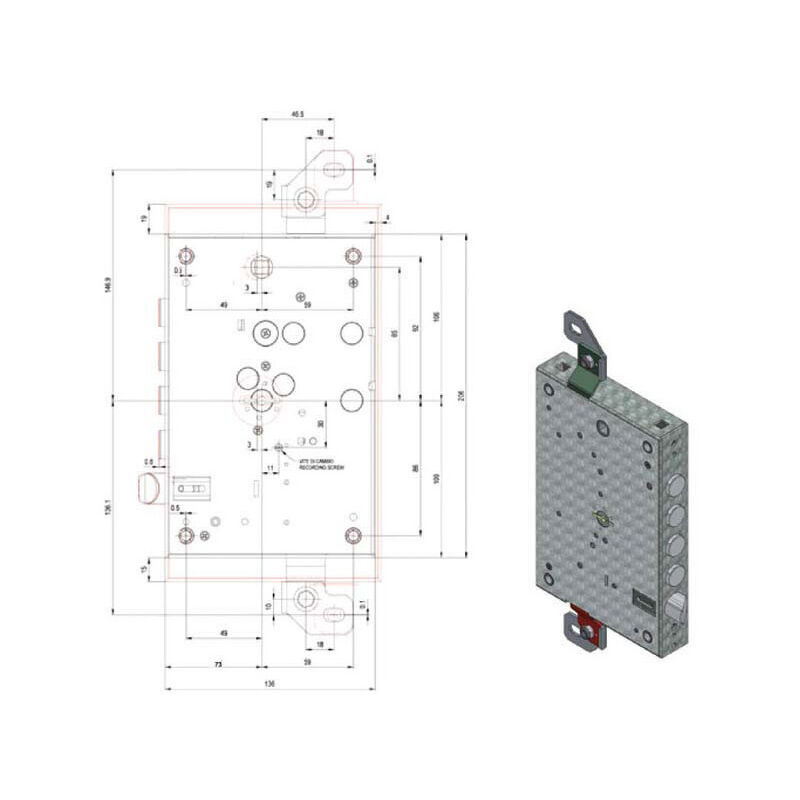 foto del prodotto serratura sic.triplice dx dm 8100cer 73 28 potent