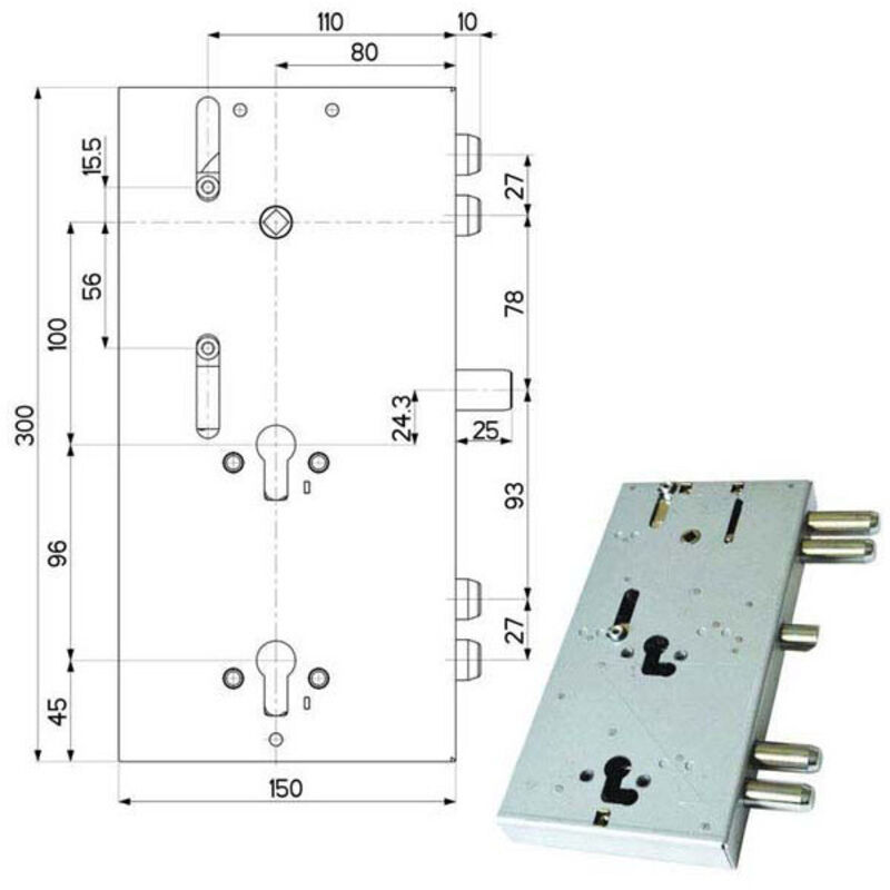 foto del prodotto serratura sic.triplice sx 89f31 mottura