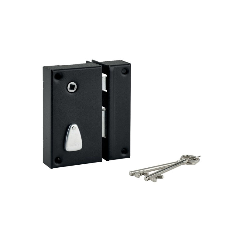 foto del prodotto serratura verticale 6 scanalature 130x75 mm thirard interasse 70 con seguitore destra 034110