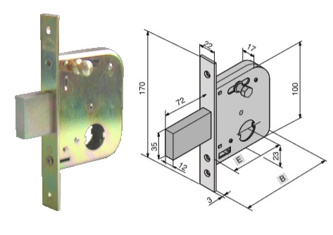 foto del prodotto serratura welka 073.45.000 inf. x ferros/cilindro