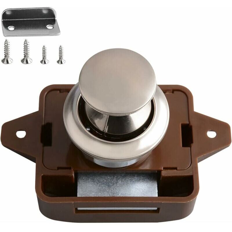 foto del prodotto serrature a pulsante per mobili da camper, serrature a pulsante, serrature per porte, fermagli per mobili, armadi, camper, yacht, barche, cassetti