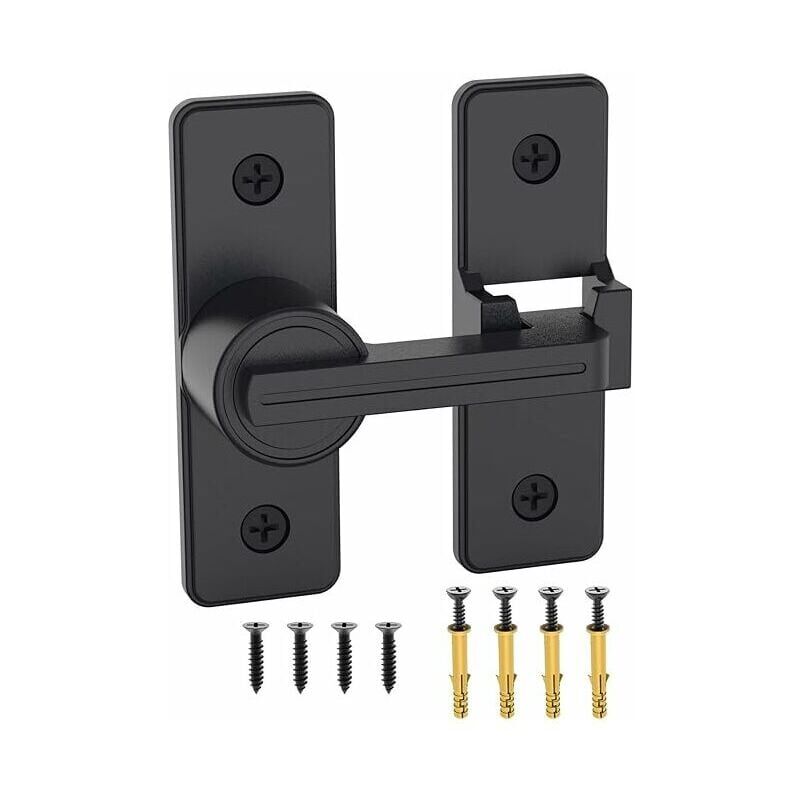 foto del prodotto serrature di sicurezza per porte, in lega di zinco resistente, per porte scorrevoli, per fienili, giardini, bagni, garage nero .