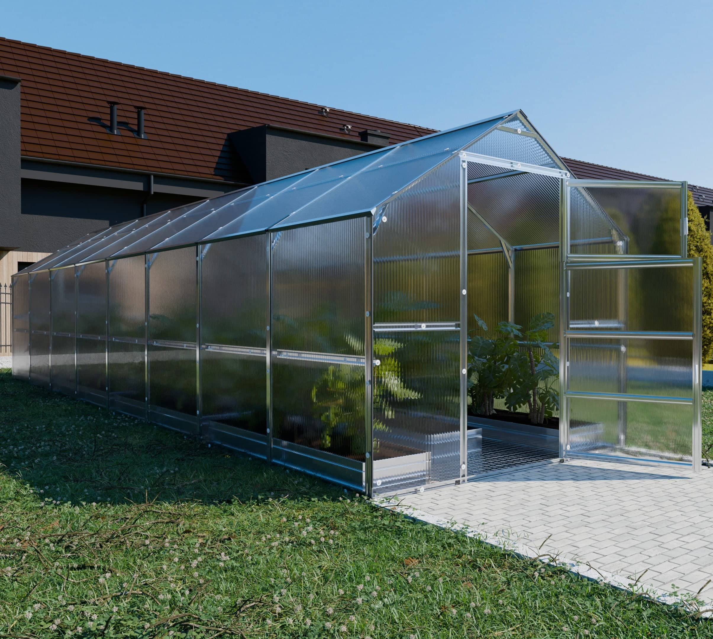 foto del prodotto serre da giardino robuste klasika bernard 2,35 x 8 m (18,8 m ), 4 mm con rivestimento in policarbonato