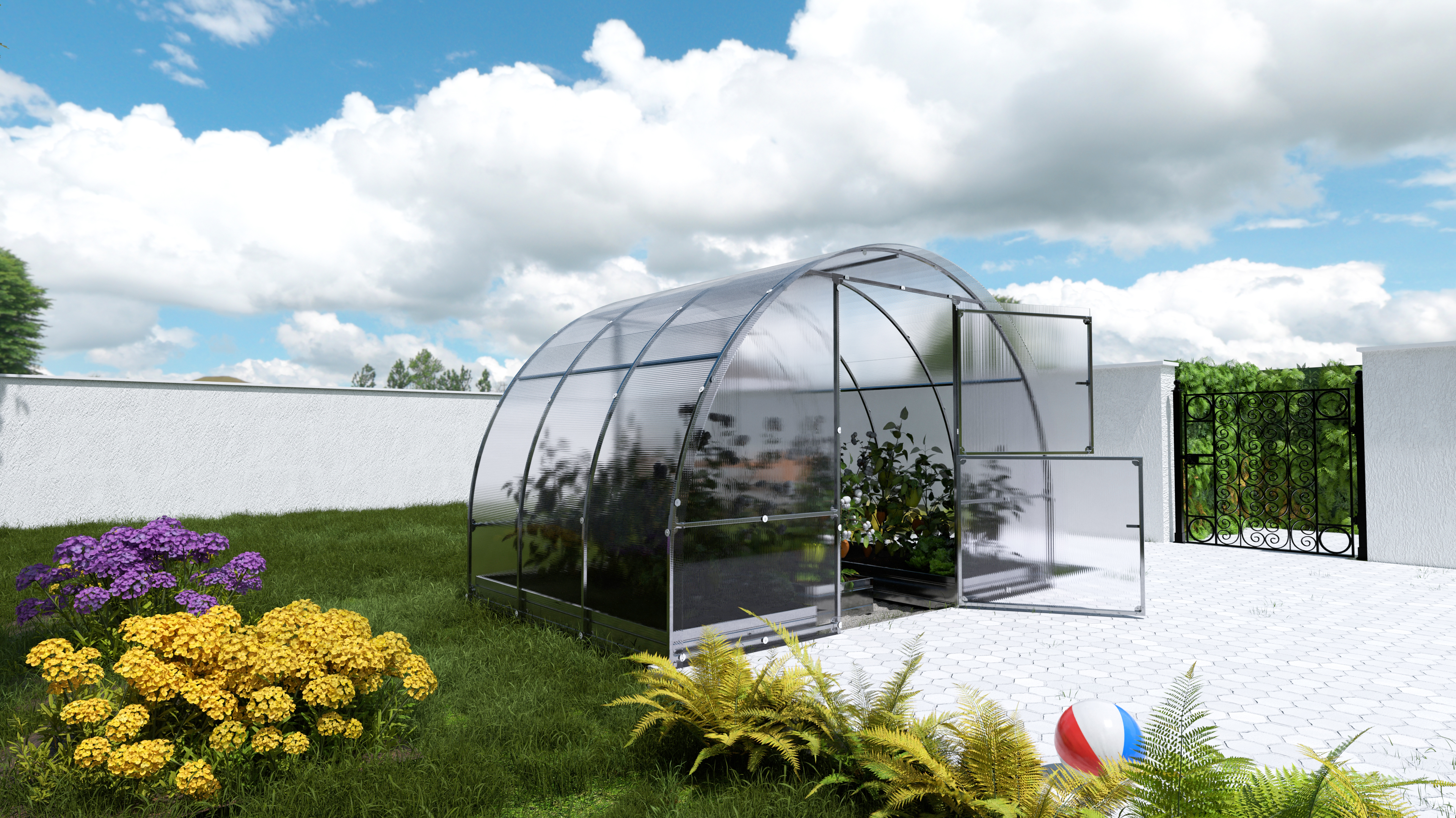 foto del prodotto serre da giardino robuste klasika easy 3 x 2 m 6 m , 4 mm con rivestimento in policarbonato