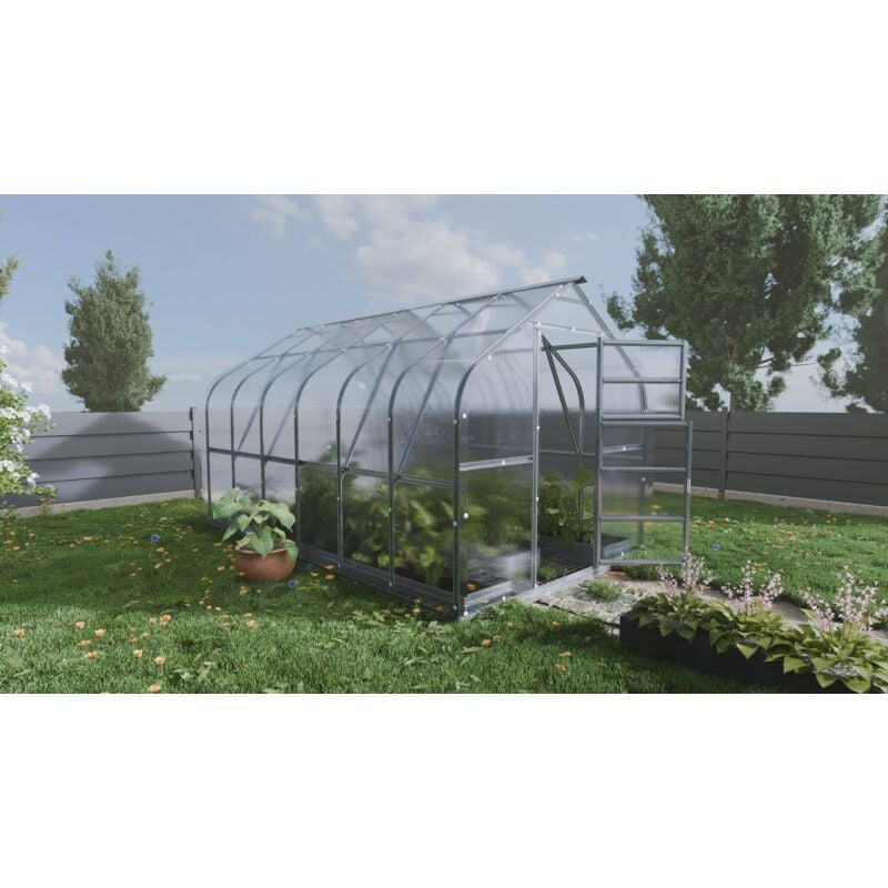 immagine 0 del prodotto serre da giardino robuste klasika standard 10m2, 2,5m x 4m, 4 mm con rivestimento in policarbonato con 2 tetti ad apertura automatica 