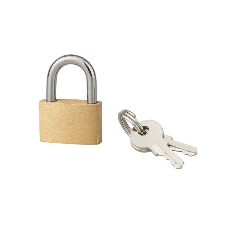 foto del prodotto serruprix lucchetto basic con chiave, base 25 mm, arco in acciaio, 2 chiavi