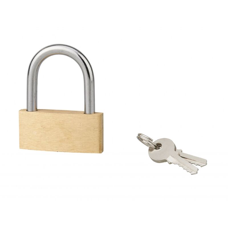 foto del prodotto serruprix lucchetto basic con chiave, base 50 mm, arco in acciaio, 2 chiavi