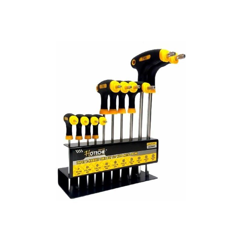 foto del prodotto set 10 chiavi torx con impugnatura a t cacciaviti manico antiscivolo 262009