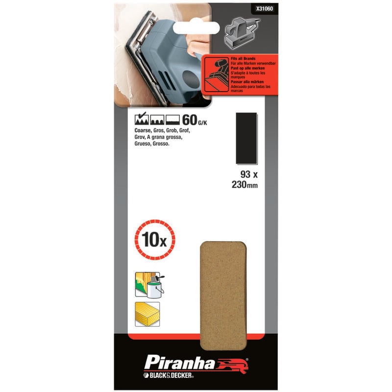 foto del prodotto set 10 fogli abrasivi per levigatrice orbitale grana 150 x31070 