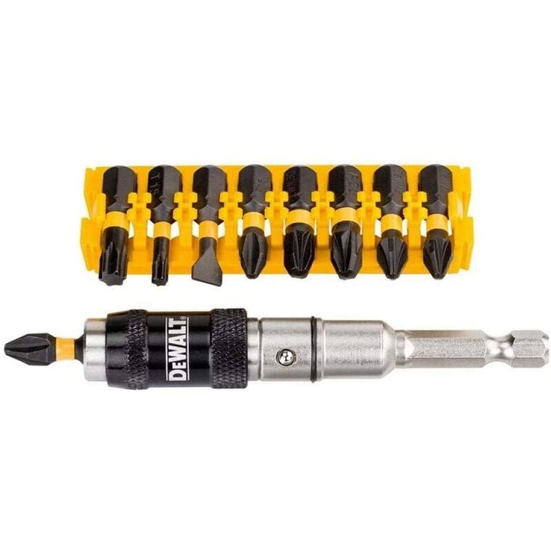 foto del prodotto set 10 pezzi inserti impact flex torq e porta inserti magnetico pivotale dewalt