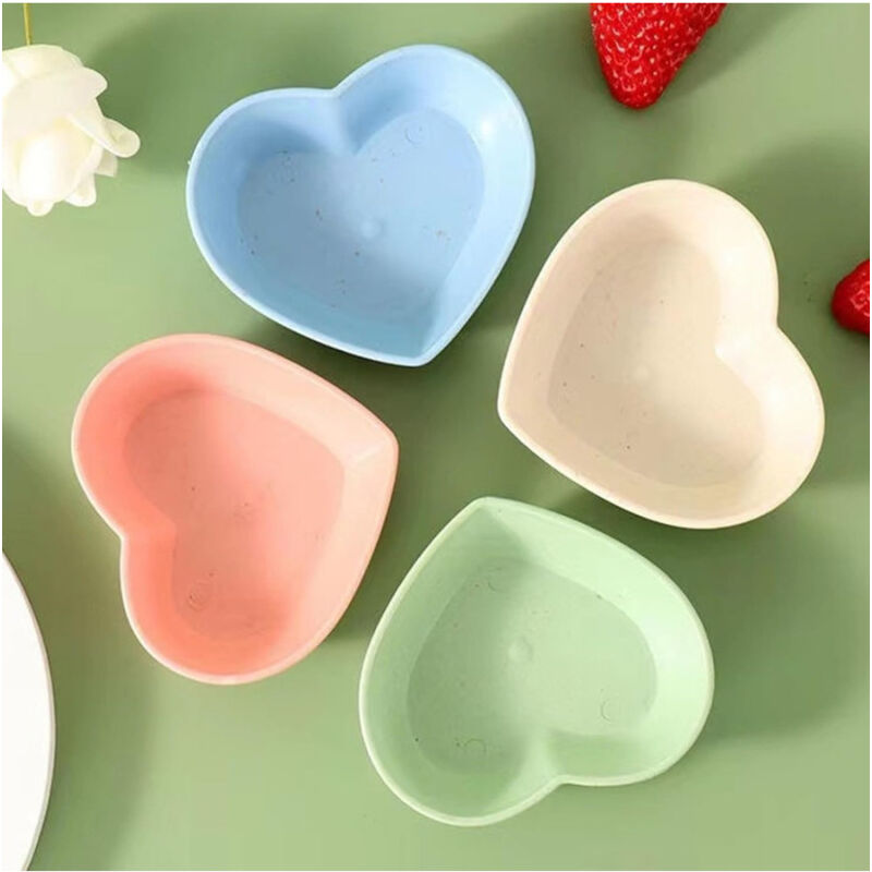 foto del prodotto set 10 piatti piatto forma di cuore riutilizzabili multifunzione plastica cucina trade shop traesio