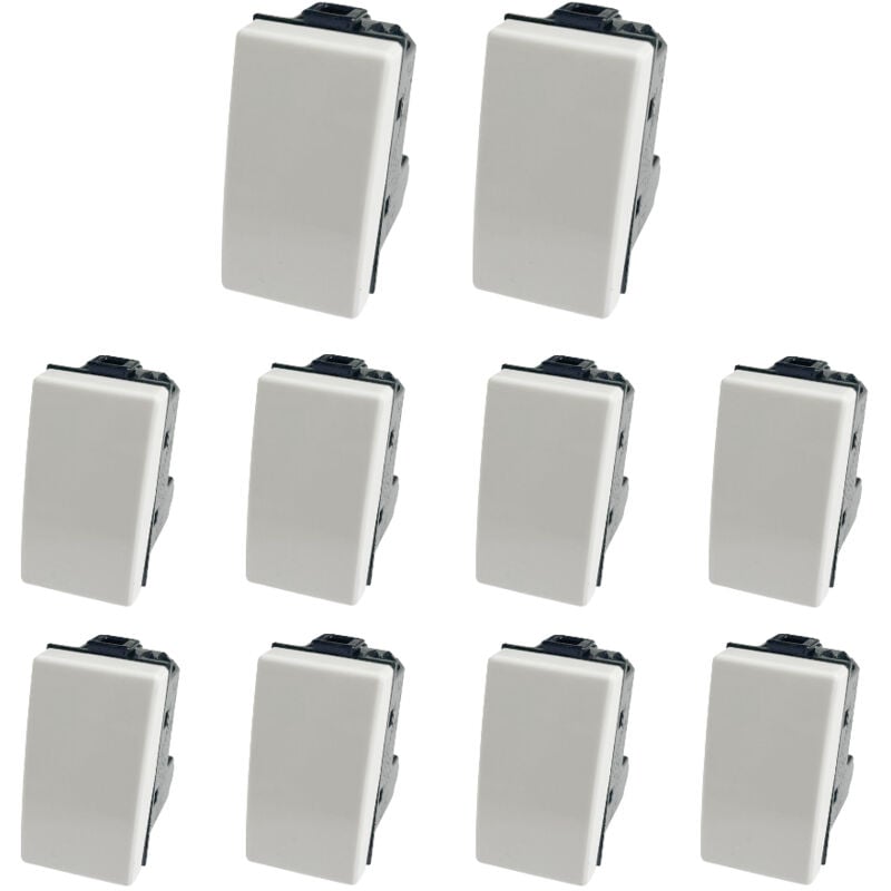 foto del prodotto set 10 pulsanti unipolari 10a 250v compatibili con serie matix gloca