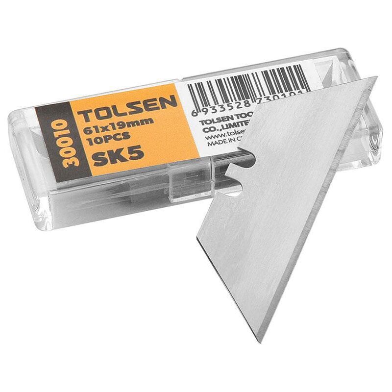 foto del prodotto set 10 pz lame cutter trapezoidali 61x19mm tolsen