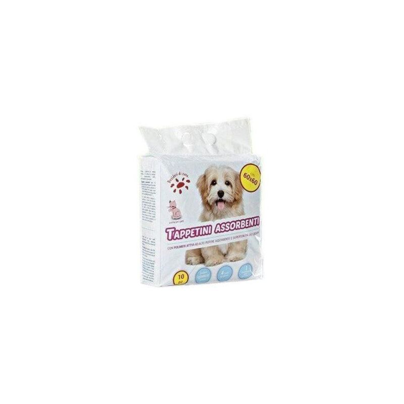 foto del prodotto set 10 tappetini assorbenti per cani e gatti 60x60
