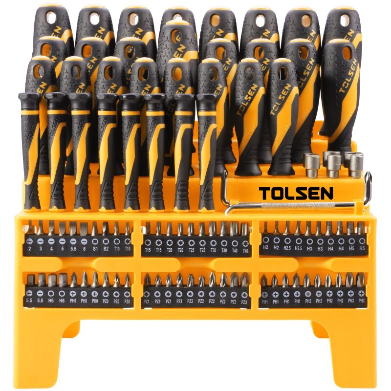 foto del prodotto set 100 pz cacciaviti assortiti inserti bussole tolsen