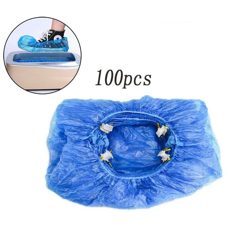 foto del prodotto set 100 sacchetti per dispenser copriscarpe, abs, blu, taglia unica amc