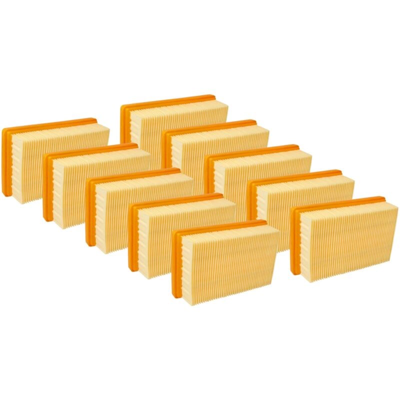 foto del prodotto set 10x filtro a pieghe piatte compatibile con k rcher knt 4 aspirapolvere elemento filtrante sostituisce k rcher 2.863 005.0, kfi 4410 vhbw