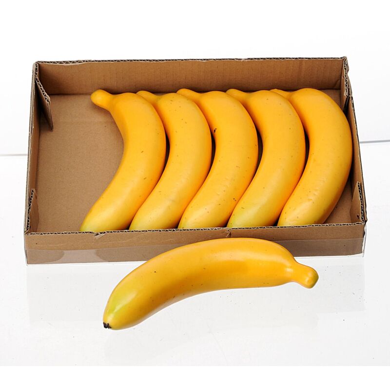 foto del prodotto set 12 banane artificiali decorative 19,5 cm