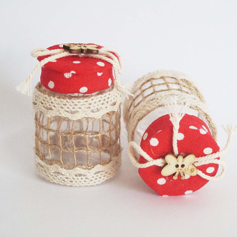foto del prodotto set 12 bomboniera bomboniere barattolo rosso pois 4x6.5cm farfalla portaconfetti trade shop traesio