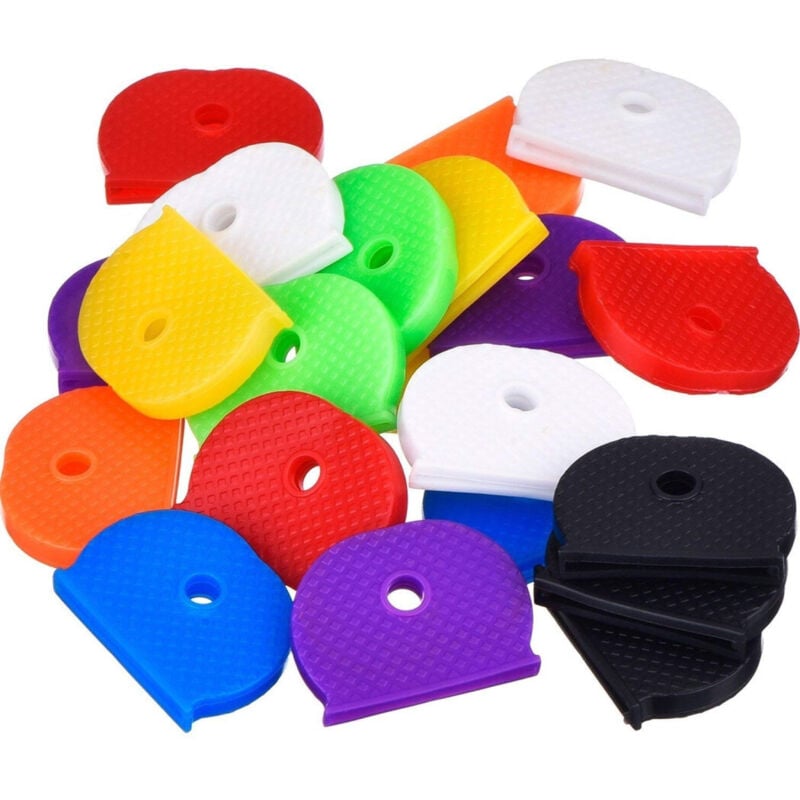foto del prodotto set 12 pezzi coprichiave segnachiave pvc copri segna chiave chiavi portachiavi trade shop traesio